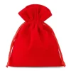 Sac suédine rouge 8 x 10 cm