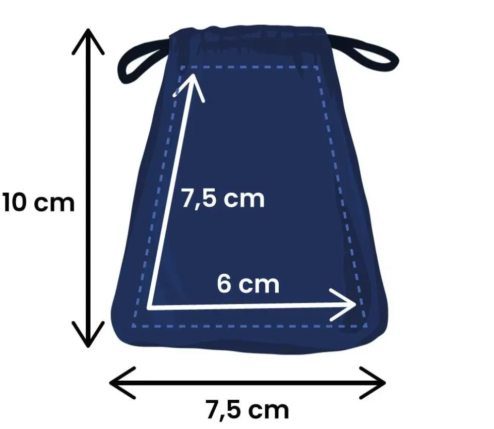 Sac suédine 85 x 70 mm BLEU modèle 0