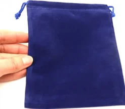 Sac suedine 125 x 175 mm modèle 2 bleu