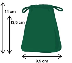 Sac suedine 95 x 140 mm modèle 1 vert foncé