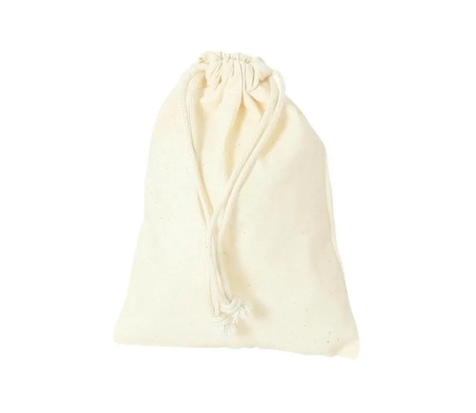 Sac tissu S 14 x 10 cm - sachet 100 % coton pour pions de jeux