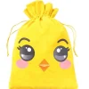 Sac velours jaune 13 x 18 cm poussin