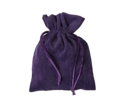 Sac 13 x 18 cm - velours épais VIOLET avec cordon