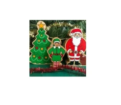 Sapin de Noël en bois 125 x 94 x 25 mm