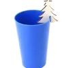 10 sapins en bois 5 cm avec encoche (marqueurs de verre)
