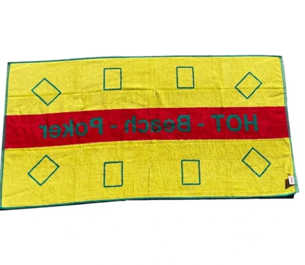 Serviette de page Tapis de Poker en tissu éponge 140 x 70 cm