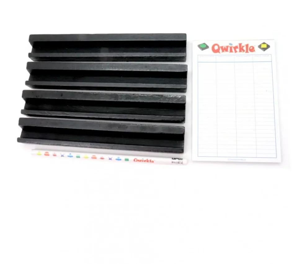 Set accessoires Qwirkle bonus 4 chevalets + 1 bloc score