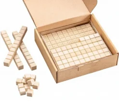 Set Base 10 bois - centaine dizaines et unités - 29 pièces