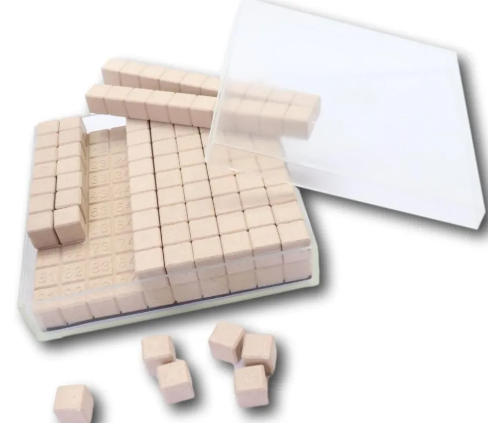 Set Base 10 bois - centaine dizaines et unités - 29 pièces