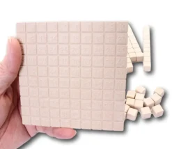 Set Base 10 bois - centaine dizaines et unités - 29 pièces