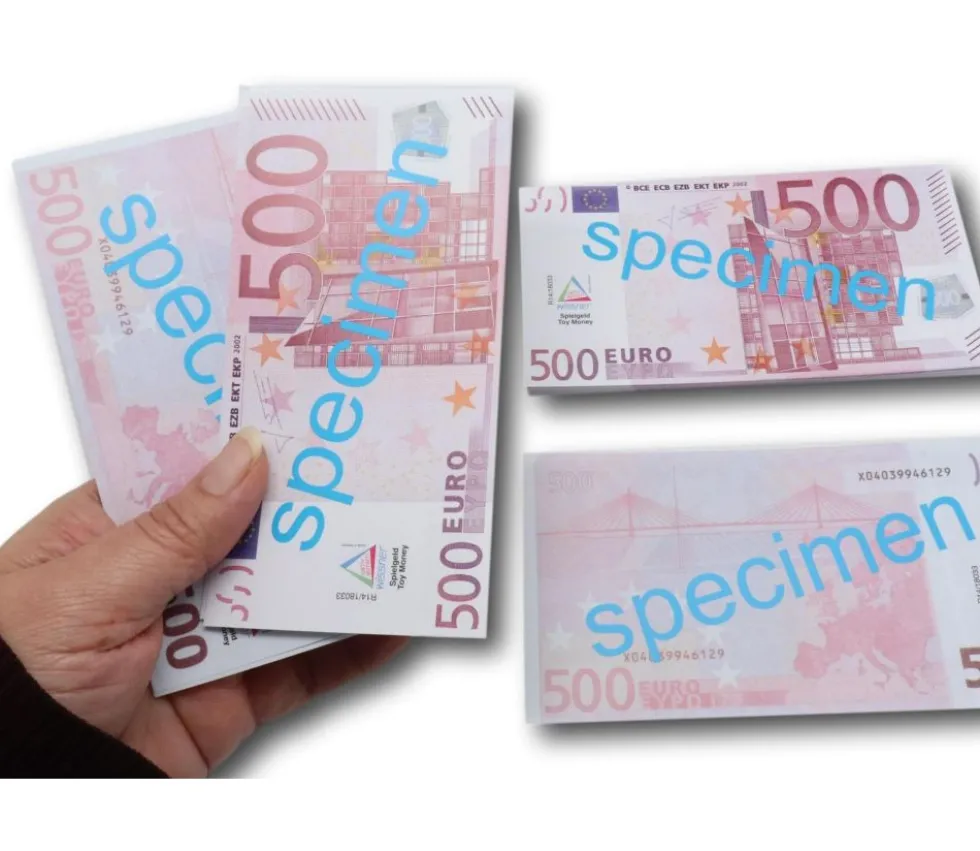 Set 100 billets de 500 euros factices pour jeux