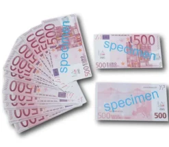 Set 100 billets de 500 euros factices pour jeux