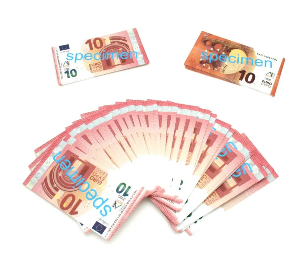 Set 100 billets de 10 euros factices pour jeux