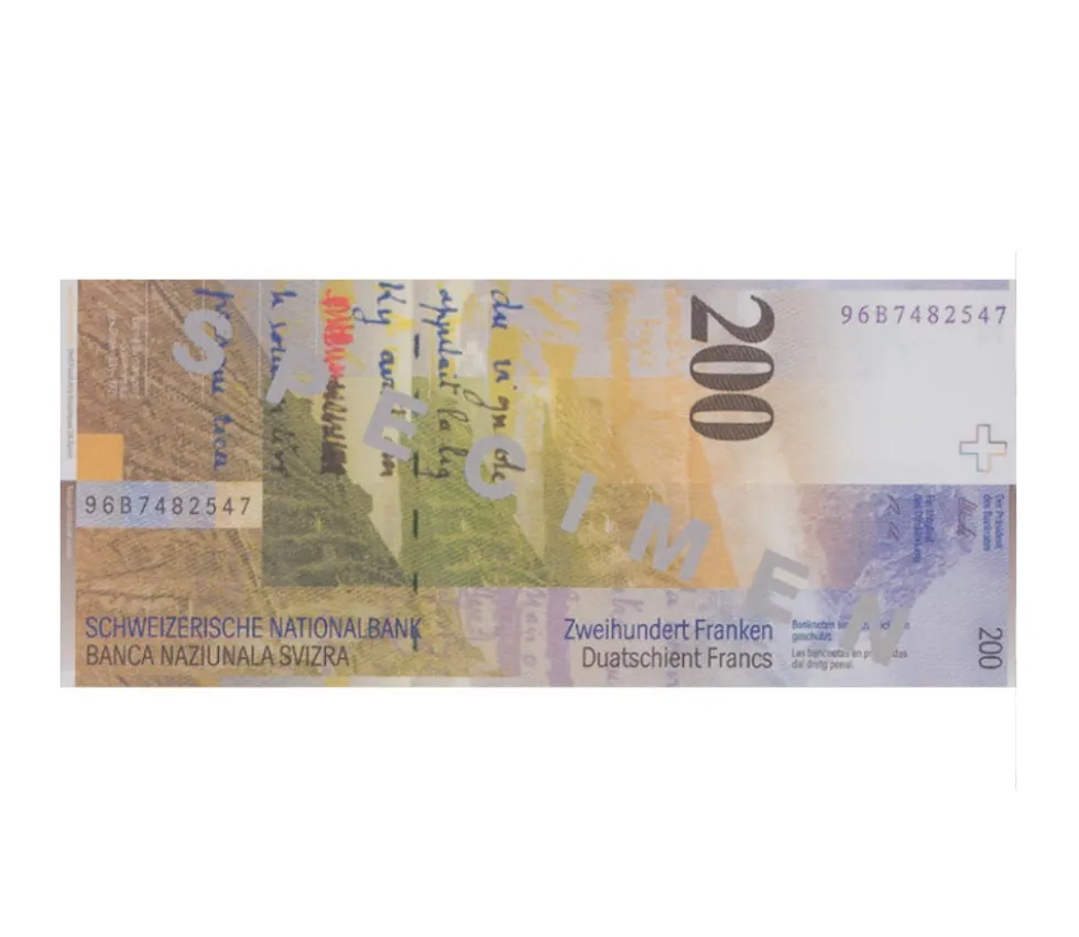Set 55 billets Franc Suisse factices pour jeux argent très réalistes