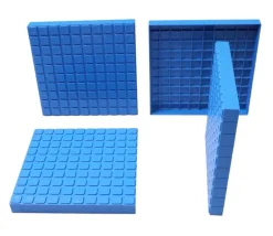 Set de calcul décimal Base 10 - 121 pièces encastrables replastic