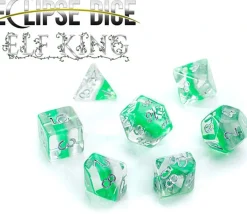 Set de 7 dés multifaces Eclipse vert