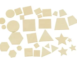 Set de 32 formes géométriques en bois