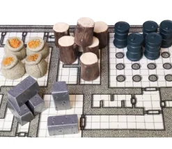 Set 80 jetons ressources de jeux : 4 sortes nourriture, huile, métal, bois