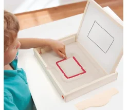 Set multi-sensoriel : plateau sable et tableau apprentissage écriture