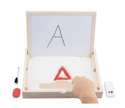 Set multi-sensoriel : plateau sable et tableau apprentissage écriture