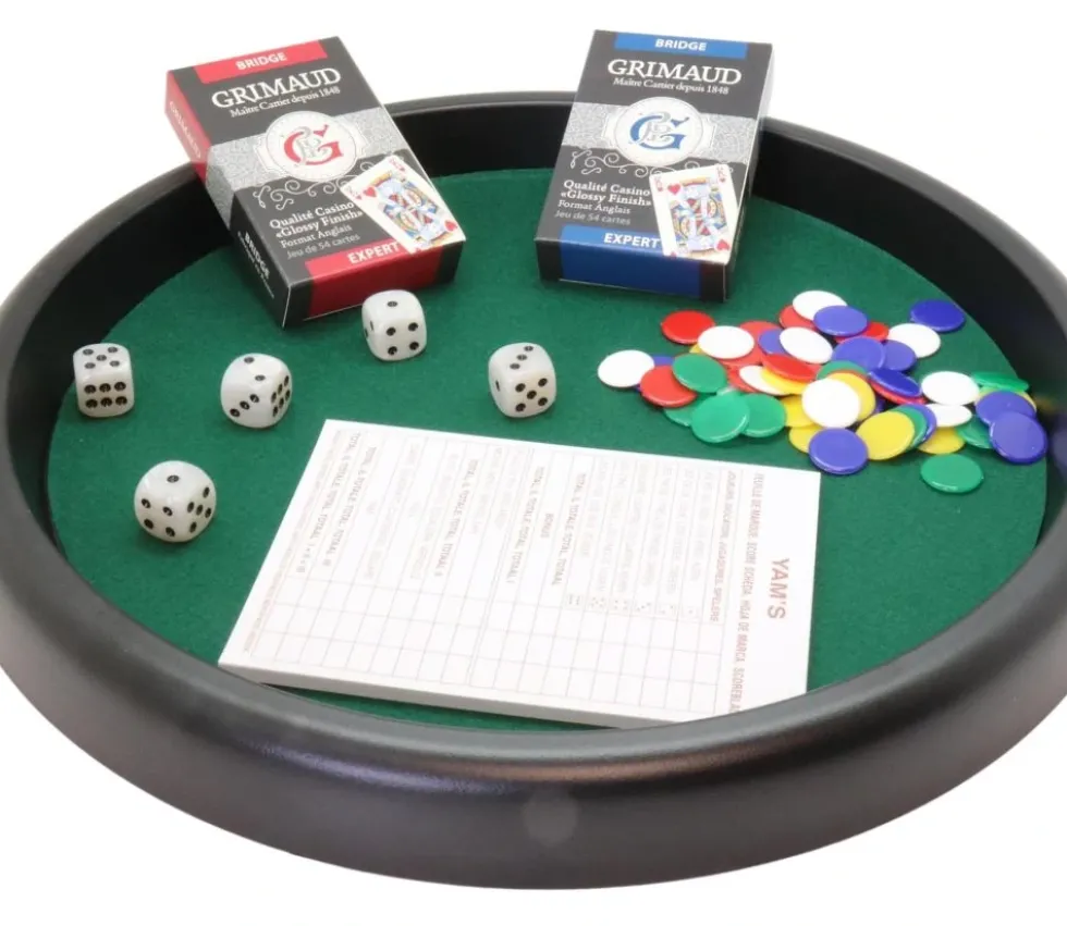 Set Piste multi-jeux tradition : cartes et dés