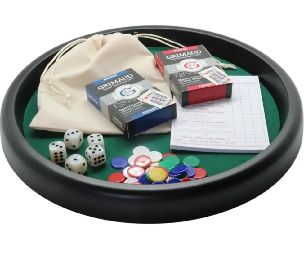 Set Piste multi-jeux tradition : cartes et dés