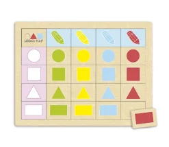 Set 4 plateaux de logique en bois - Jeux éducatifs