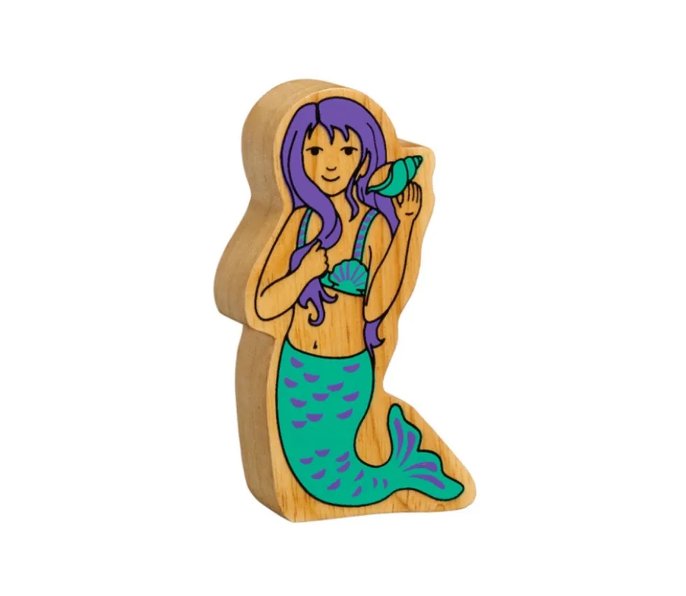 Sirène en bois 103 x 60 x 25 mm personnage