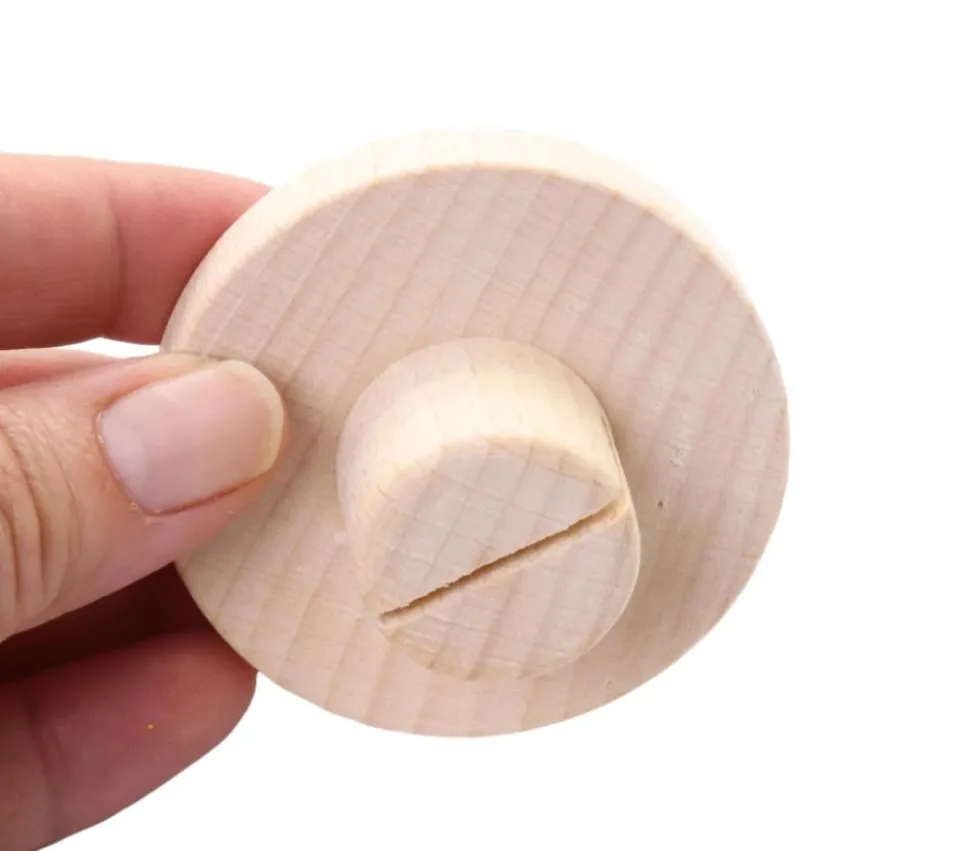 Support de carte rond en bois