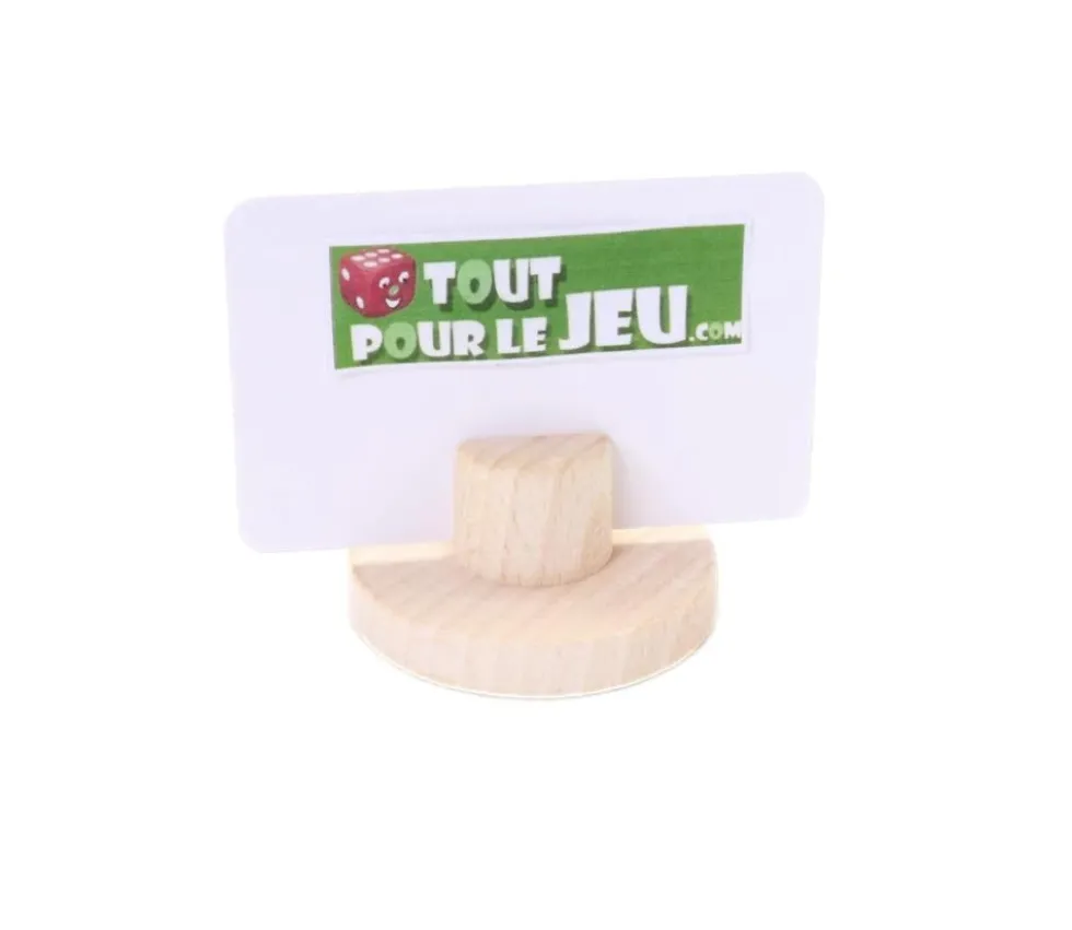 Support de carte rond en bois