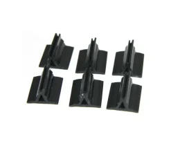 Support pion noir avec pince 17x19x10 mm - Bioplastique