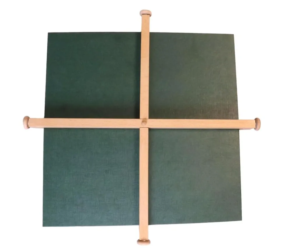 Support tournant en bois de 40 cm pour plateau de jeu 35.5 cm