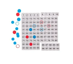 Tableau calcul magnétique géant - chiffres de 1 à 100 pour tableau