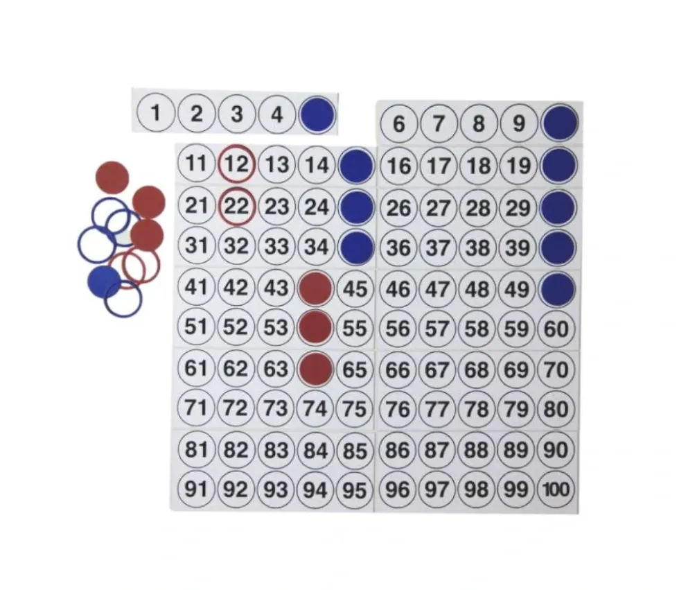 Tableau calcul magnétique géant - chiffres de 1 à 100 pour tableau