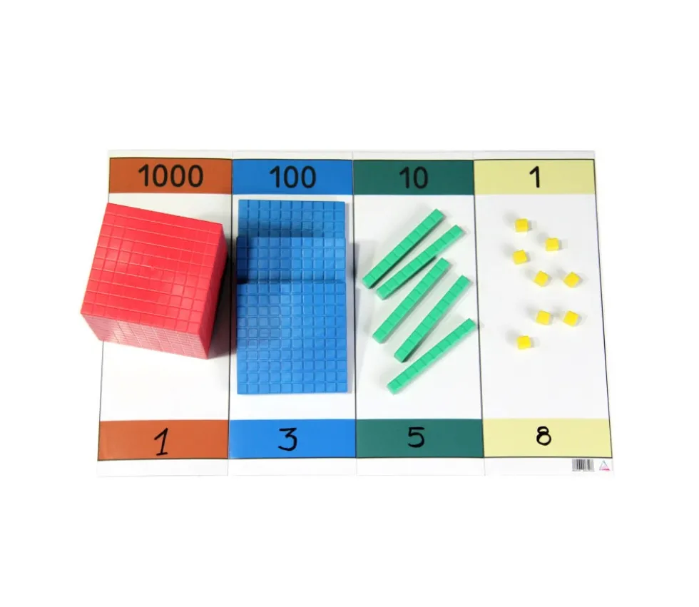 Tableau de numération décimale pliant 80 x 31 cm
