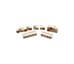 26 Tampons bois lettres alphabet 2 cm