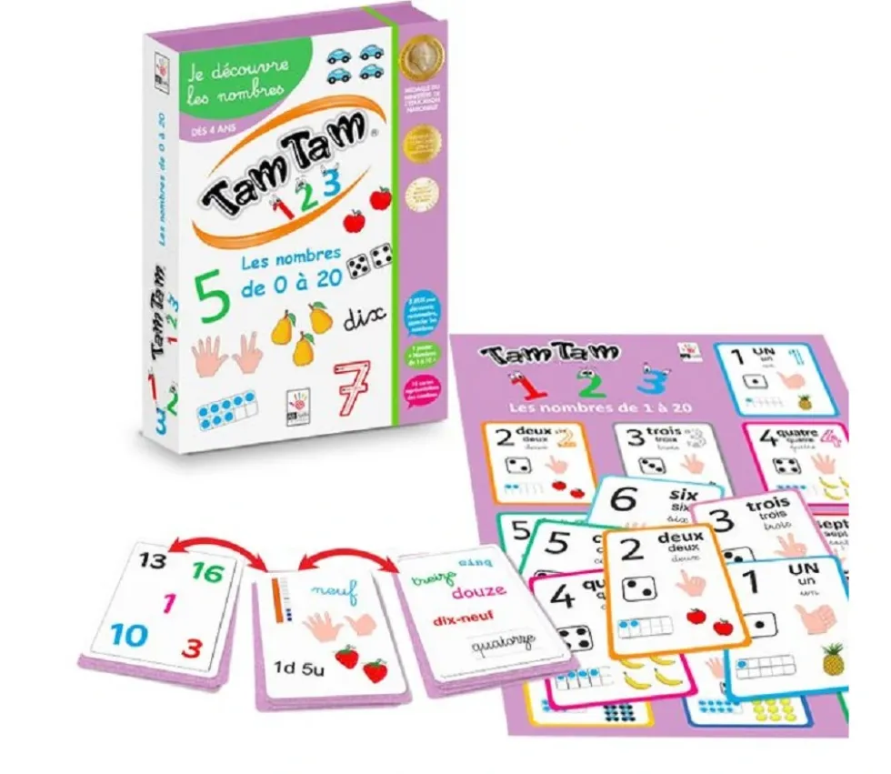 Tamtam 123 Le coffret - découverte des nombres 0 à 20