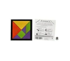 Tangram bois couleur 12 cm. Fabrication Jura