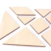 Tangram en bois brut CP de 10 x 10 cm - jeu à décorer