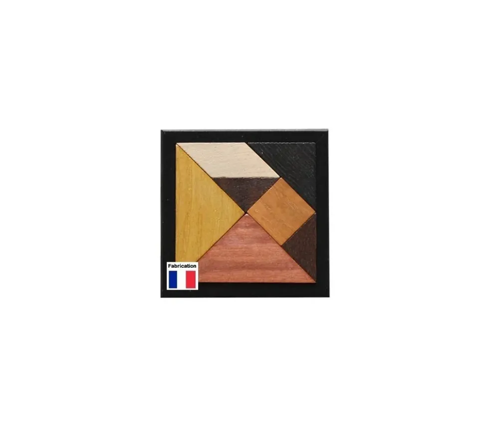 Tangram en bois 12 cm. Fabrication Jura