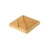 Tangram jeu esprit construction en bois avec cadre 11.5 x 11.5 cm