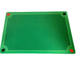 Tapis Belote premium 40 x 60 cm Classique avec bords galonnés. Pique coeur trèfle carreau