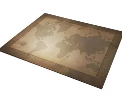 Tapis Carte du monde 40 x 60 cm parchemin pour jeux