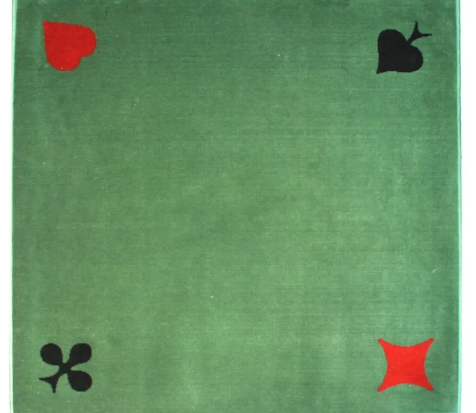 Tapis cartes Tissé 77 x 77 cm vert marque France Cartes 4 AS