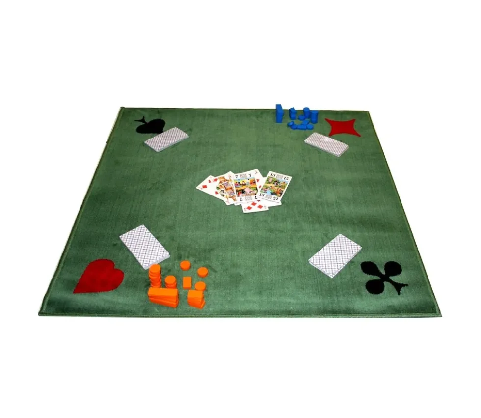 Tapis cartes Tissé 77 x 77 cm vert marque France Cartes 4 AS
