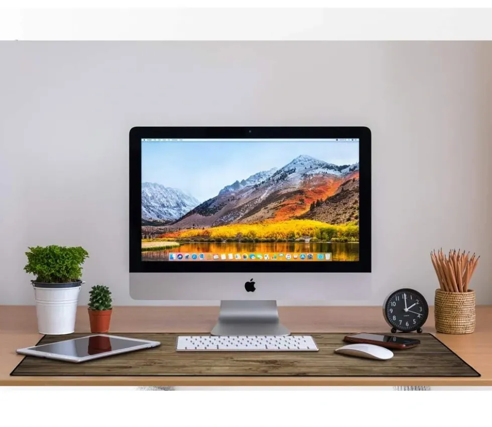 Tapis de Bureau 90 x 40 cm décor bois wood sous-main