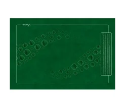 Tapis de cartes Belote 40 x 60 cm grille point 4 joueurs vert