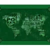 Tapis de cartes Cartes du monde 40 x 60 cm Vert