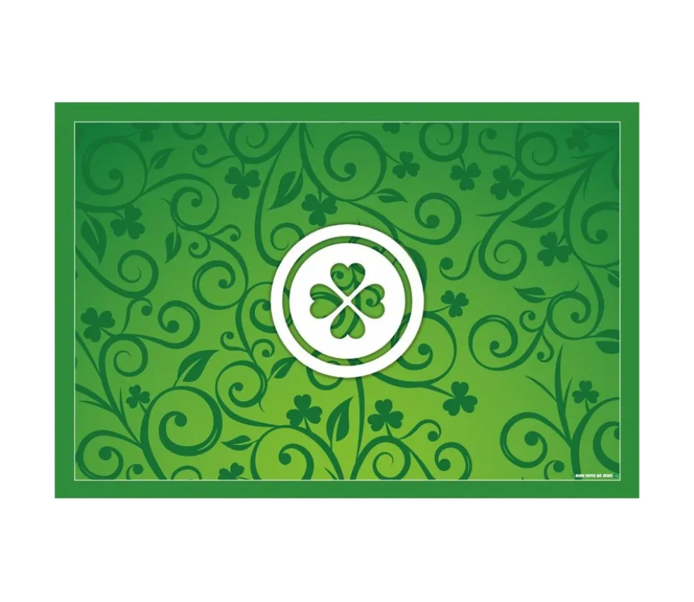 Tapis de cartes Chance Trèfle 40 x 60 cm vert