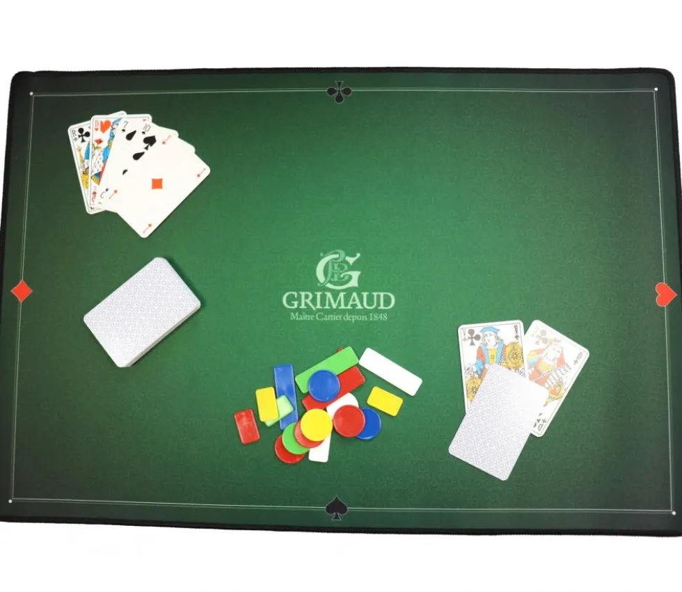Tapis de cartes Néoprène VERT 40 x 60 cm expert Belote